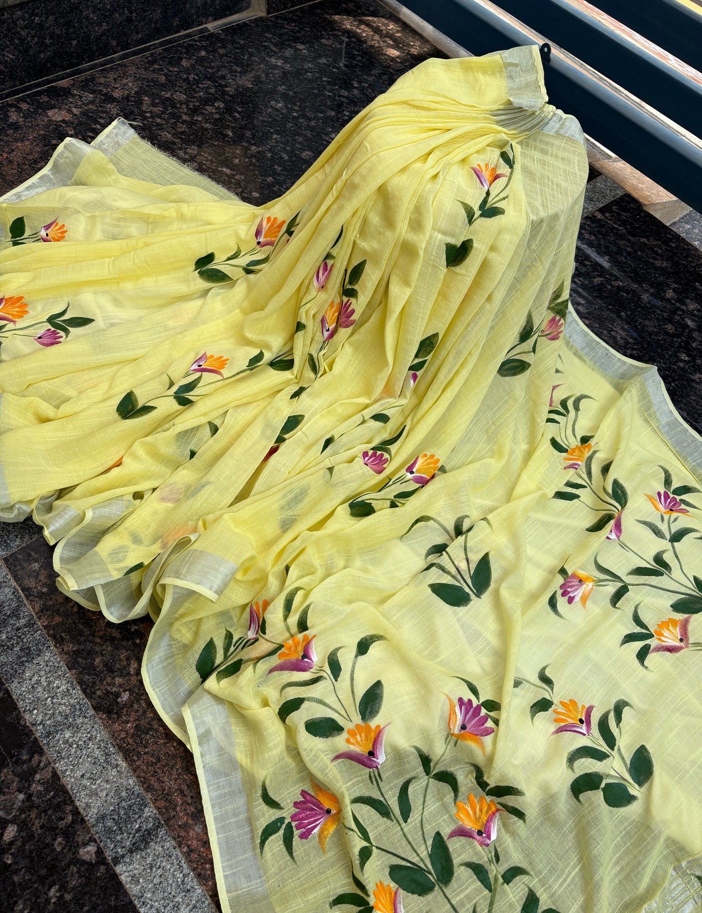 Hand-painted Linen cotton