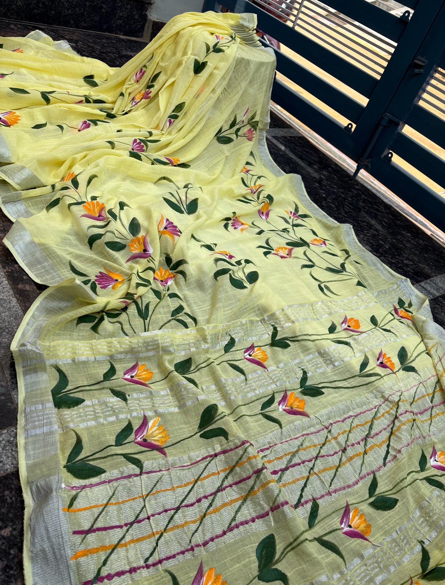 Hand-painted Linen cotton