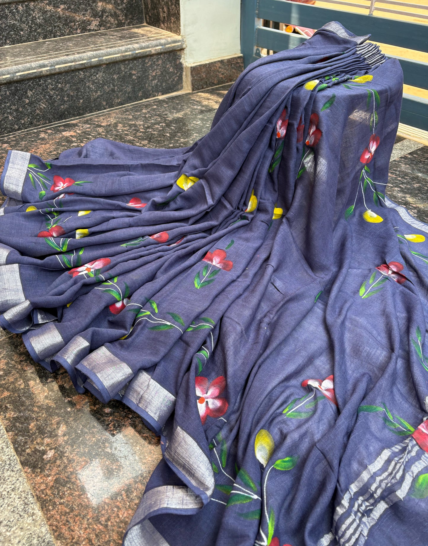 Hand-painted Linen Cotton