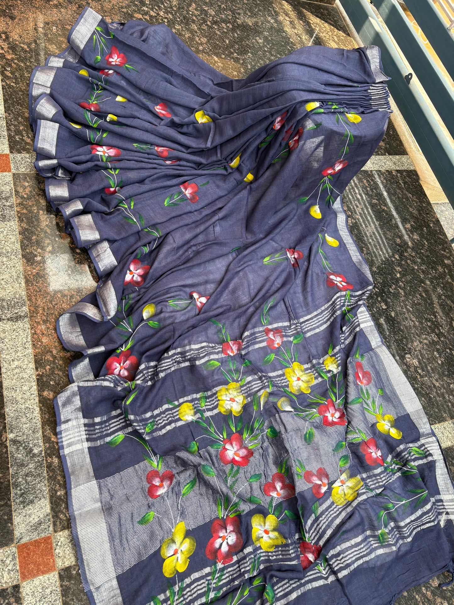 Hand-painted Linen Cotton