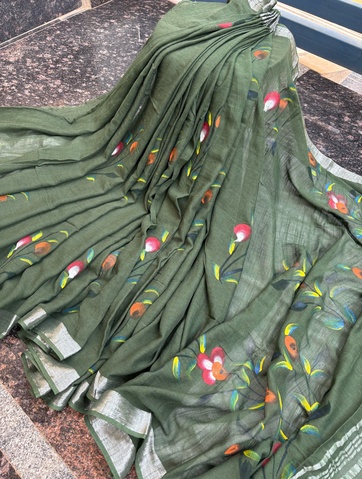 Hand-painted Linen cotton