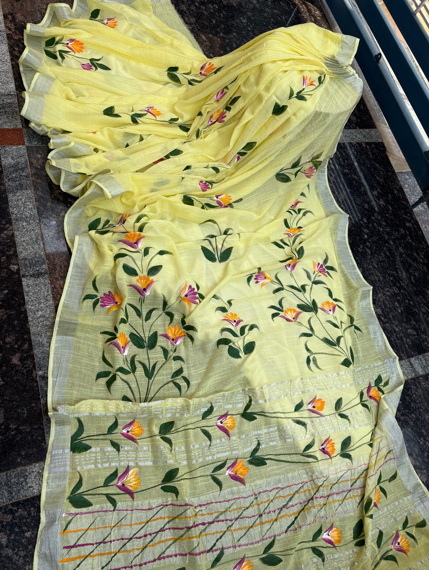 Hand-painted Linen cotton