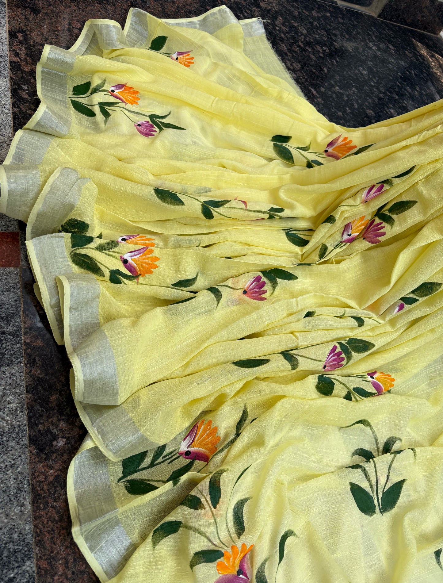 Hand-painted Linen cotton