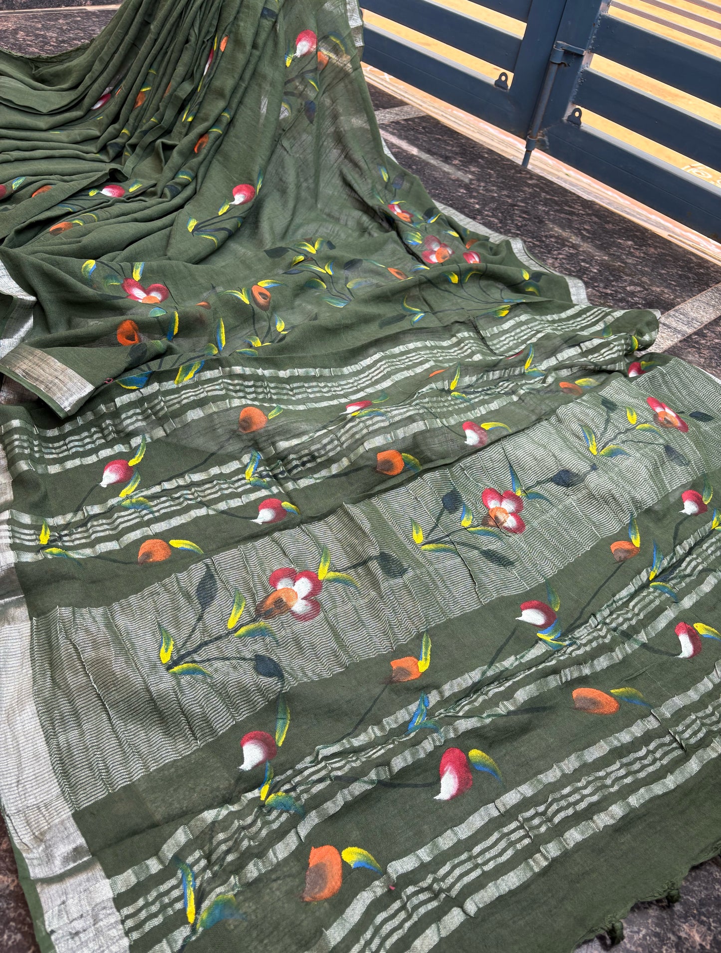 Hand-painted Linen cotton
