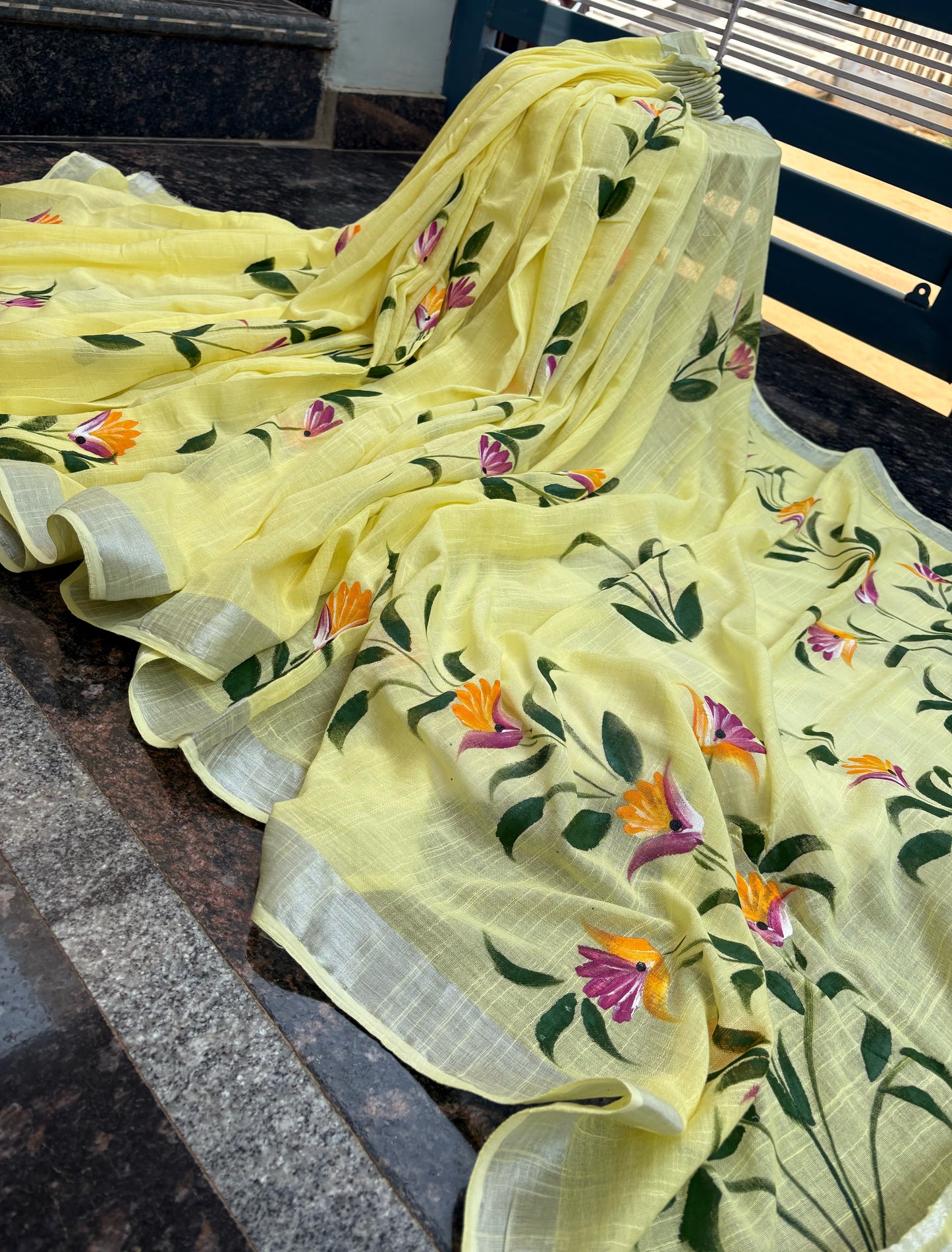 Hand-painted Linen cotton