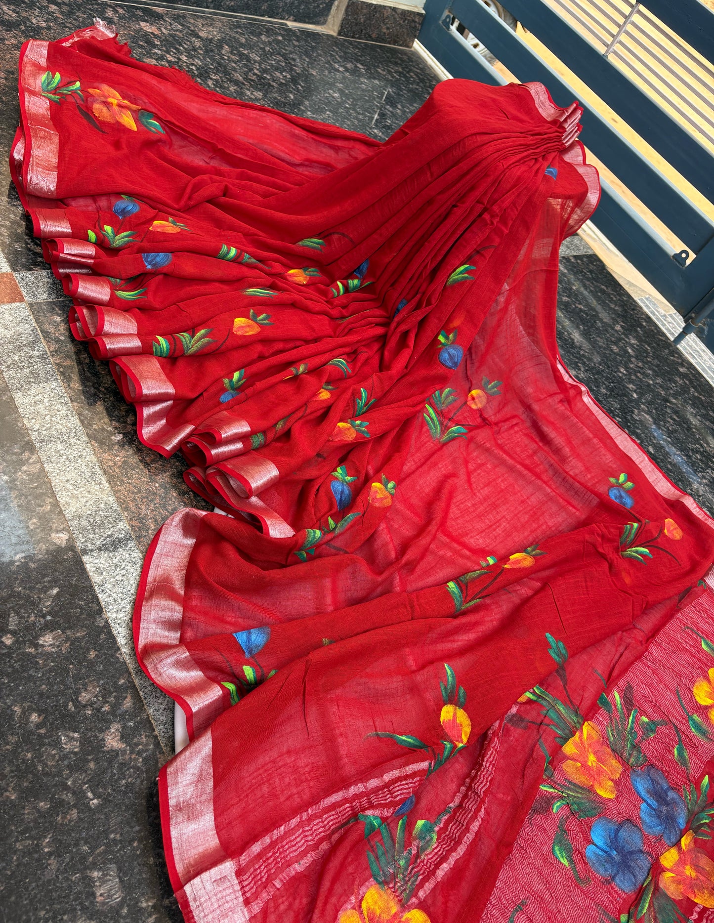 Hand-painted Linen cotton