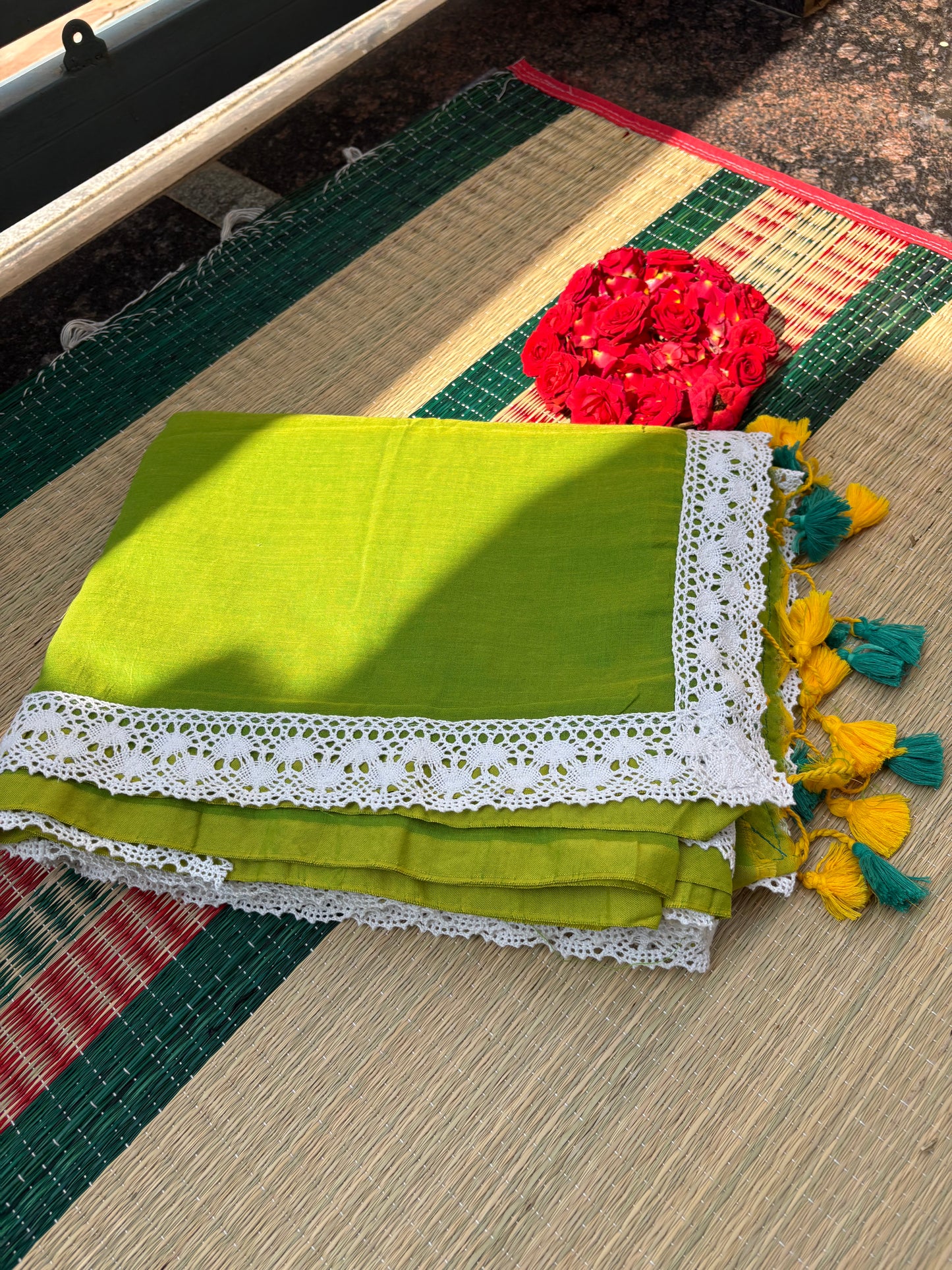 Mul cotton saree with border
