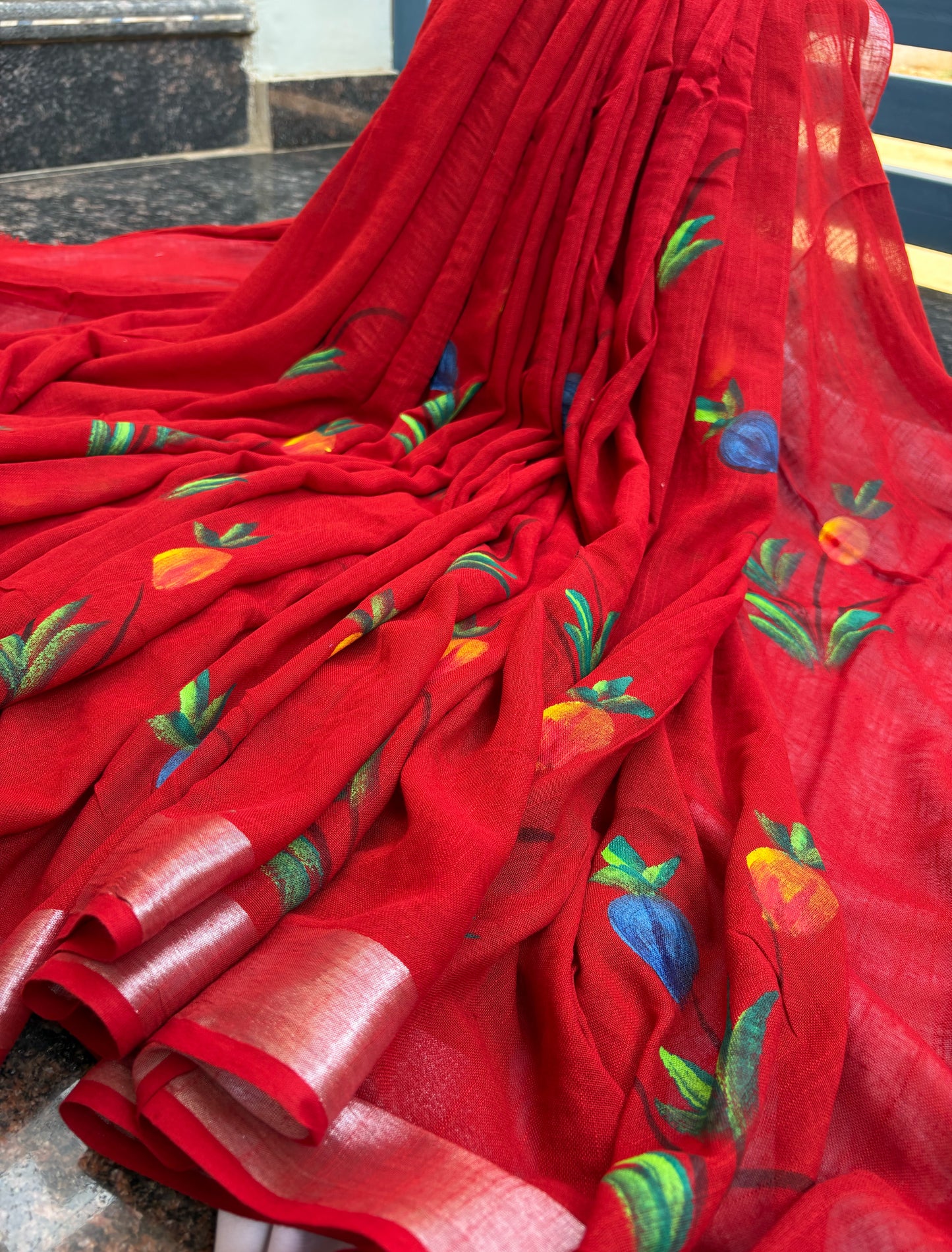 Hand-painted Linen cotton