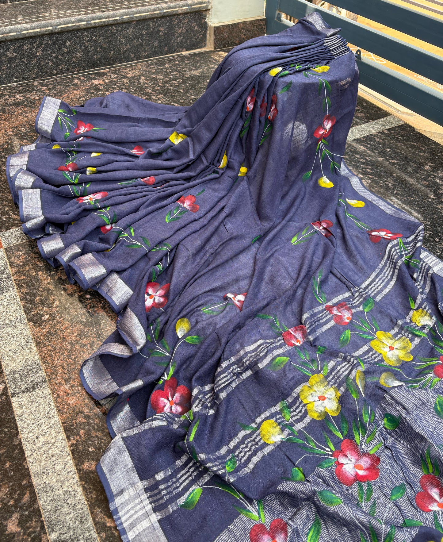 Hand-painted Linen Cotton