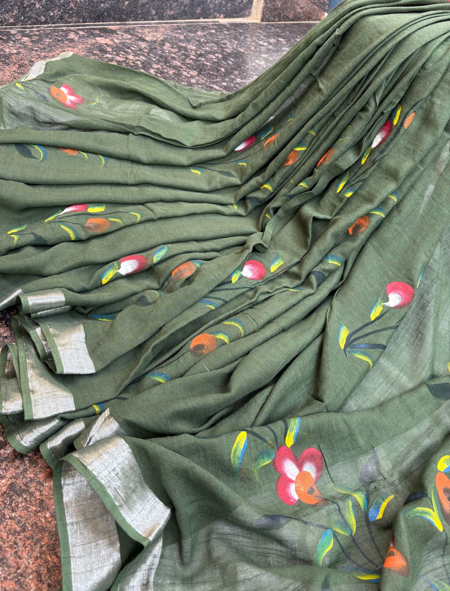 Hand-painted Linen cotton