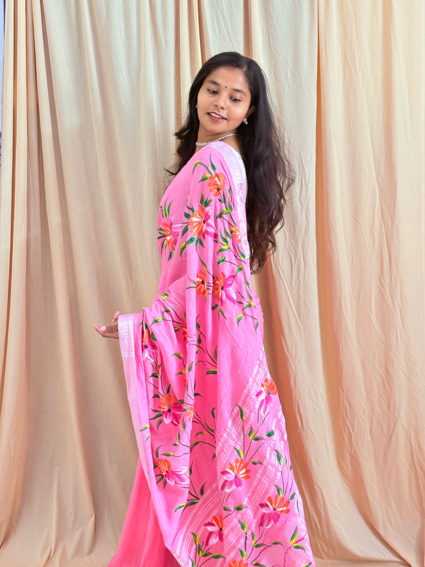Hand-painted Linen cotton