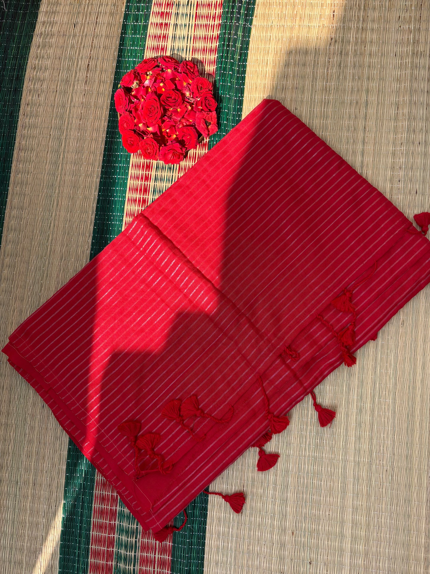 Mul cotton stripes saree