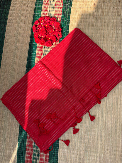 Mul cotton stripes saree