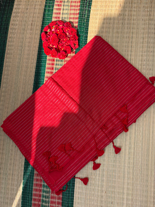 Mul cotton stripes saree