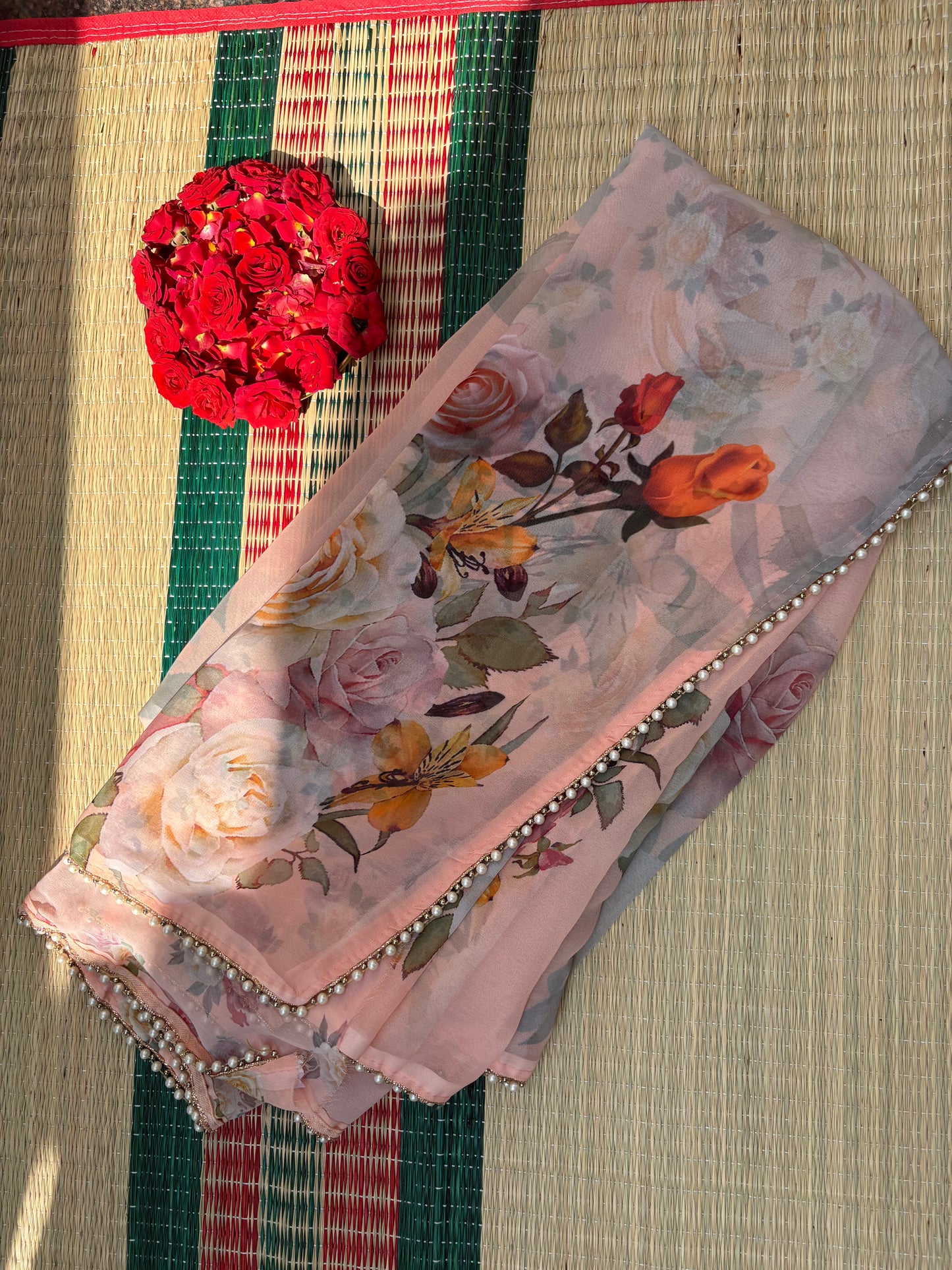 Georgette/Floral sarees