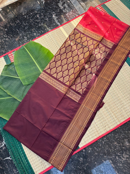 Gadwal semi silk saree