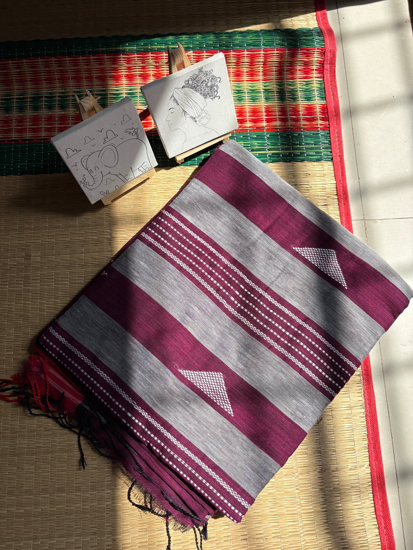 Mul cotton saree