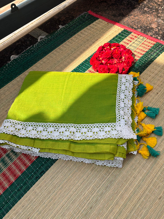 Mul cotton saree with border
