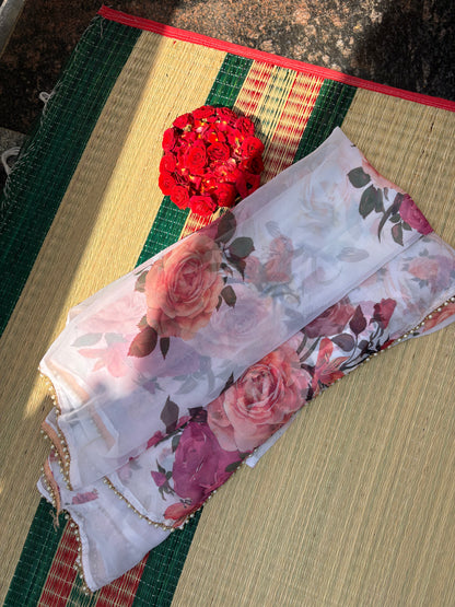 Georgette/Floral sarees