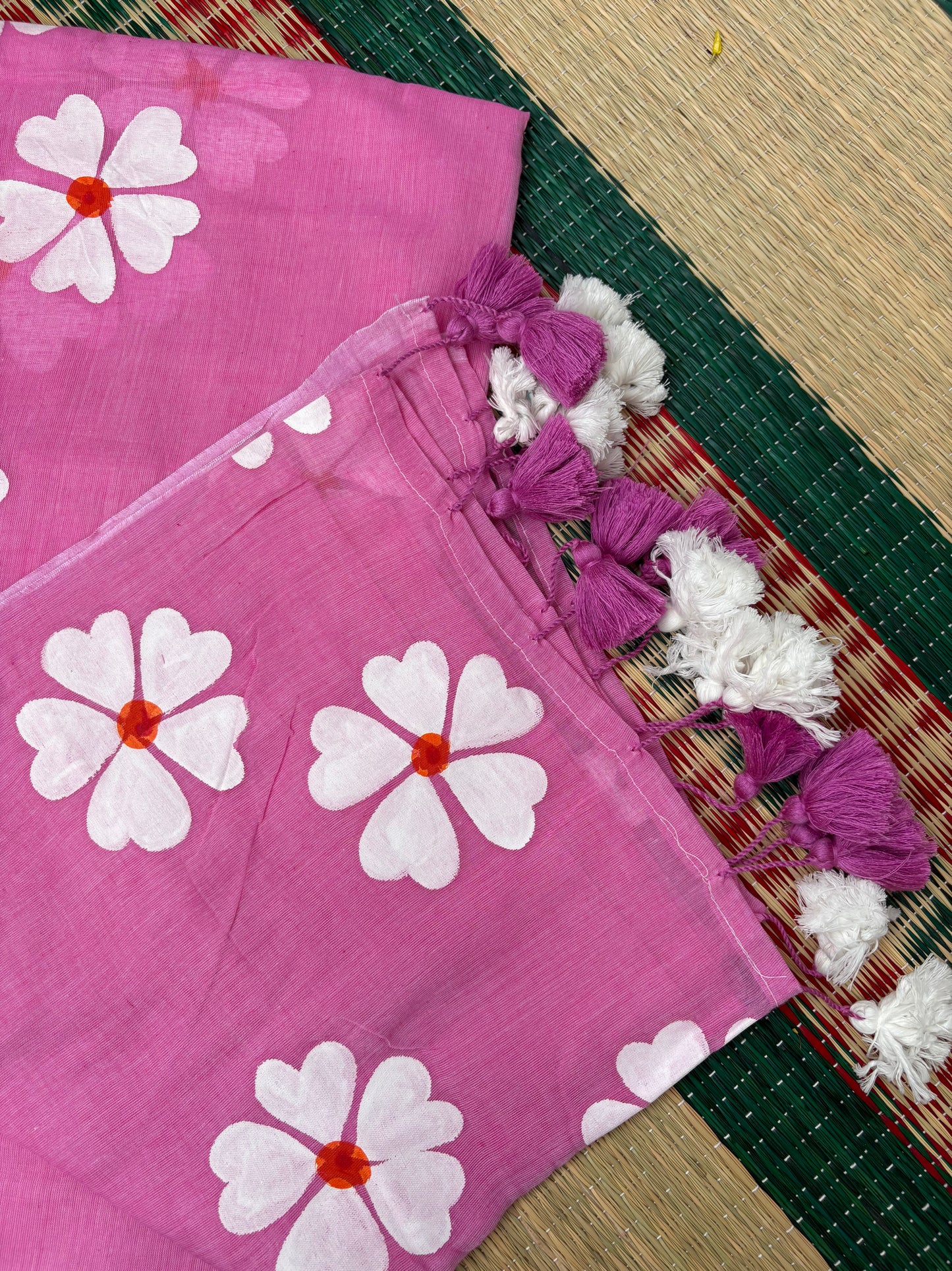Handpainted Mul cotton saree