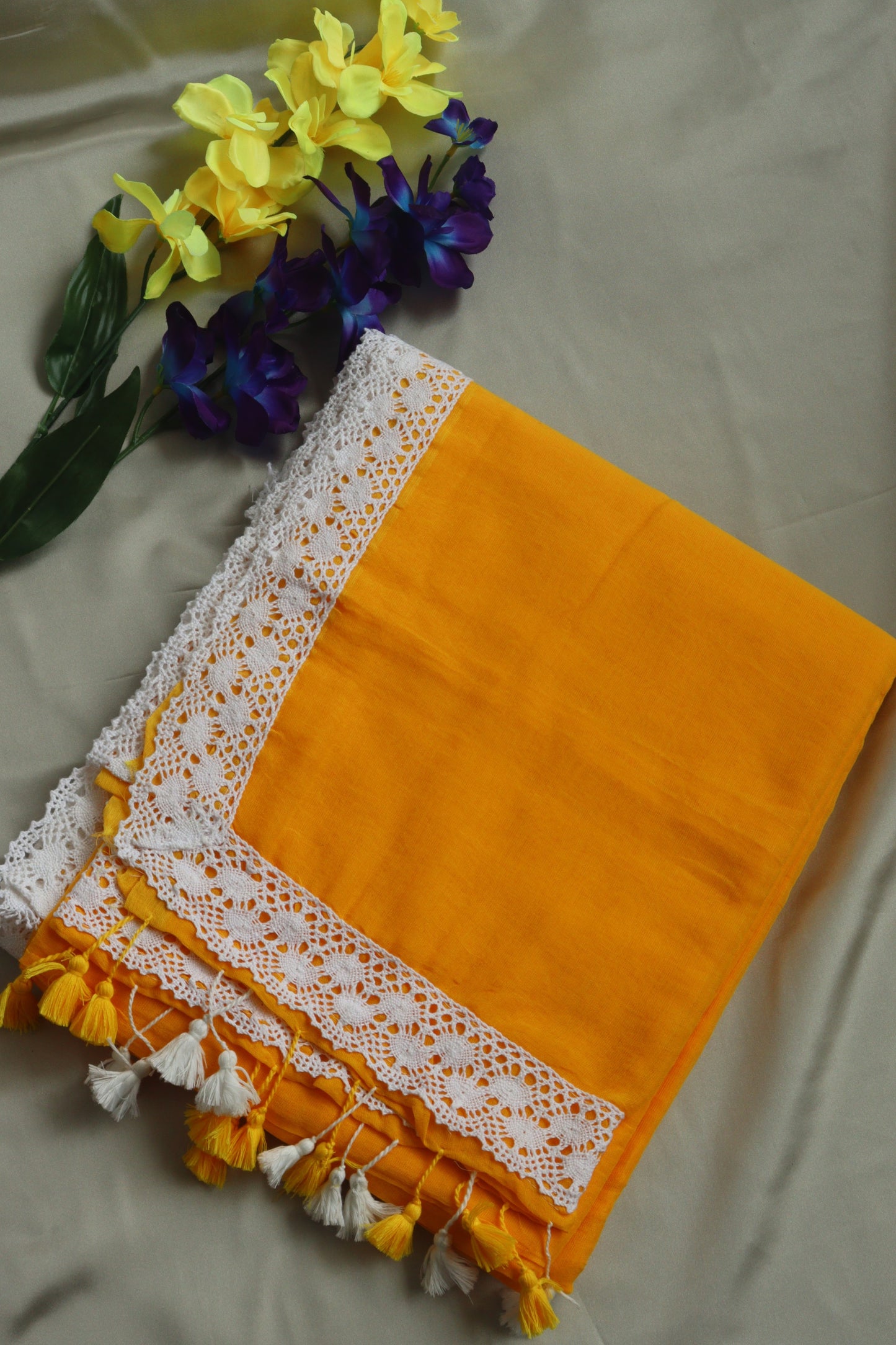 Mul cotton saree with border