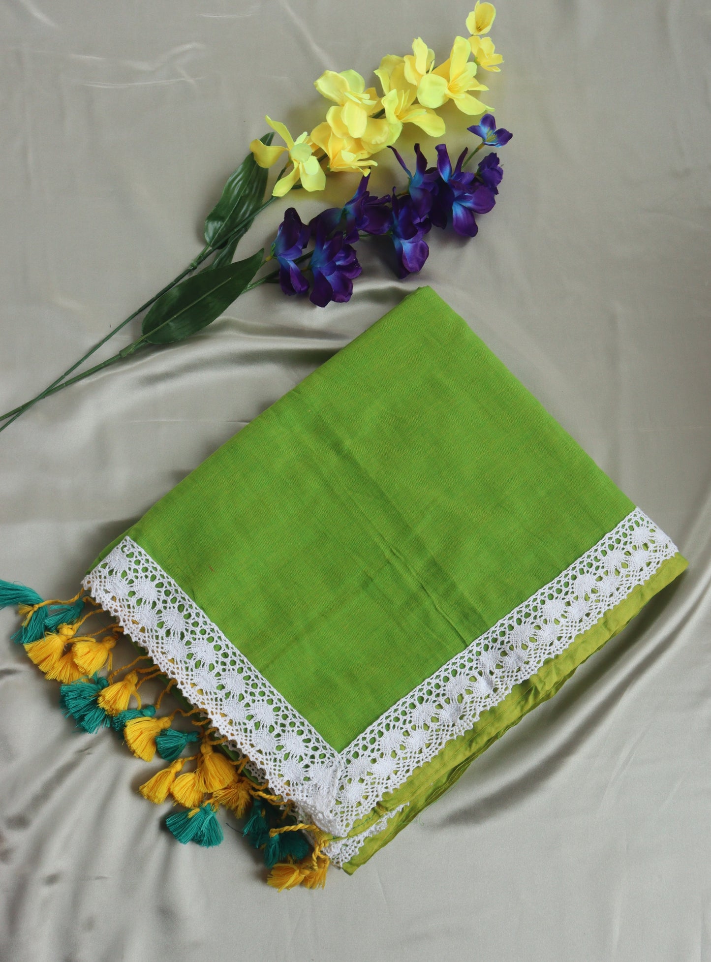 Mul cotton saree with border