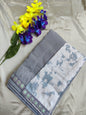 Georgette saree with shibori blouse/15% OFF