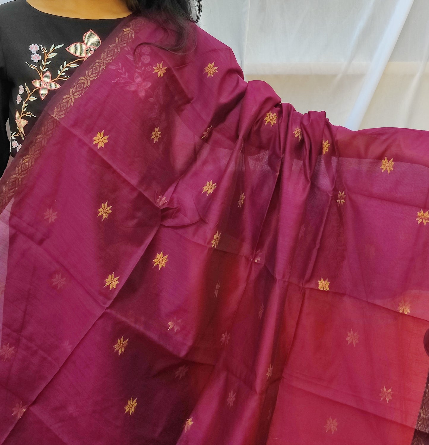 Maheshwari silk cotton saree