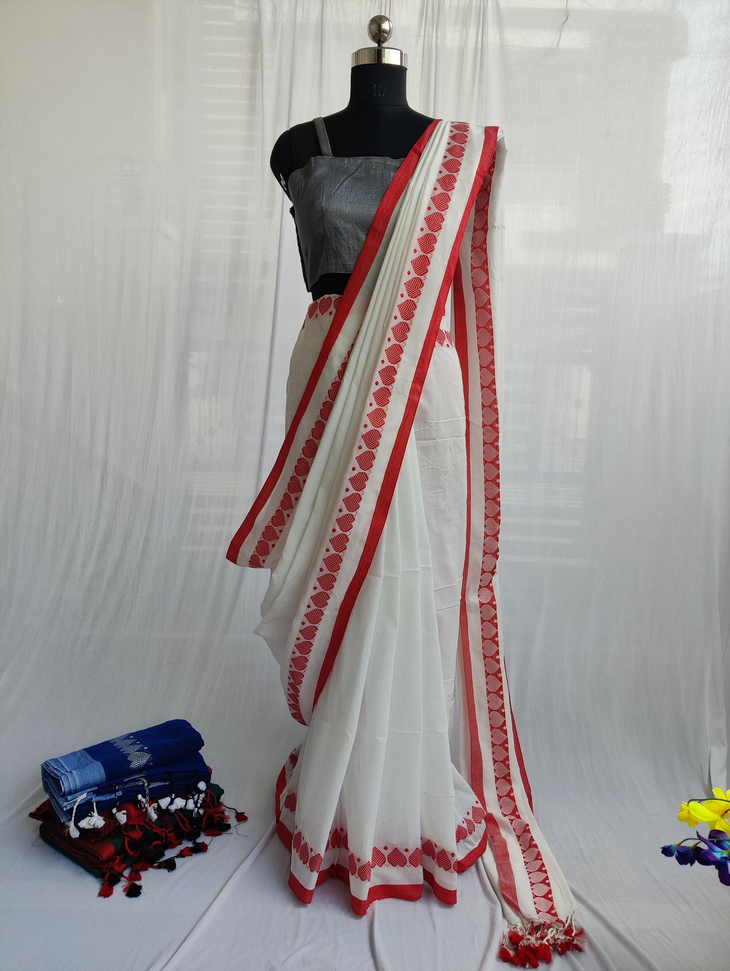 Pure mul cotton saree