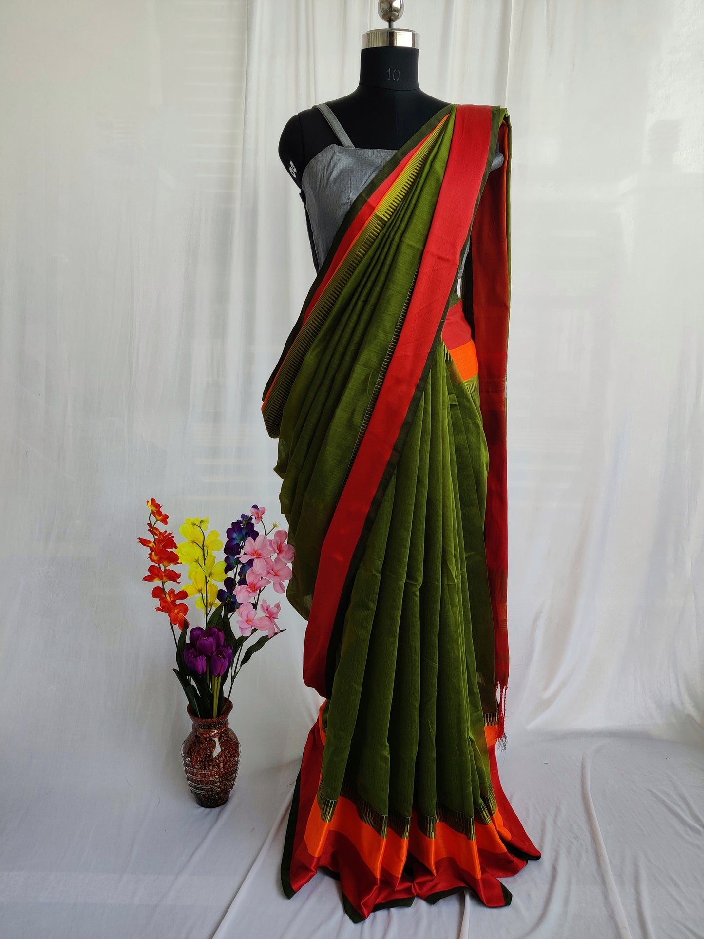 Handwoven silk cotton saree