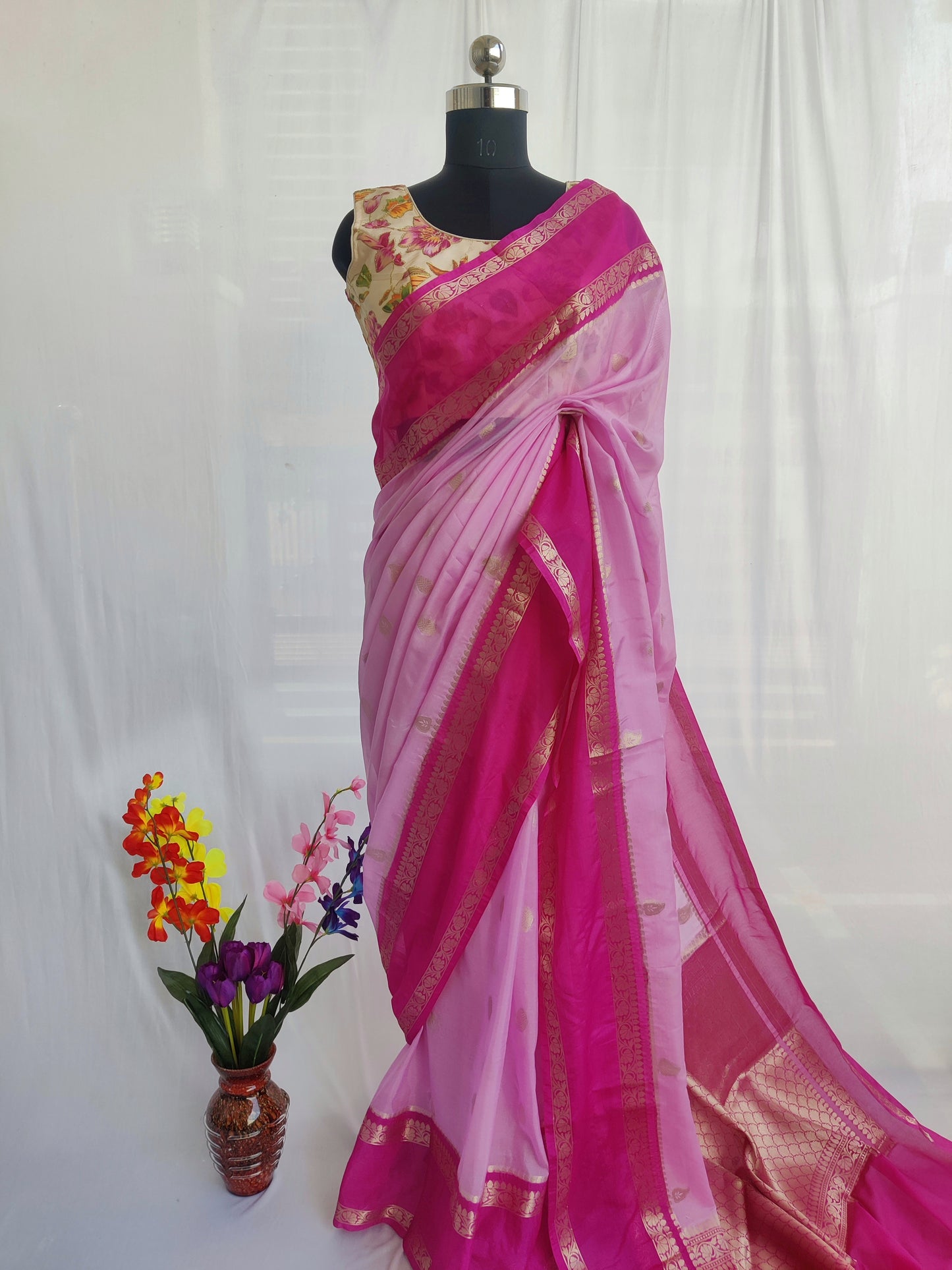 Banaras semi katan silk saree