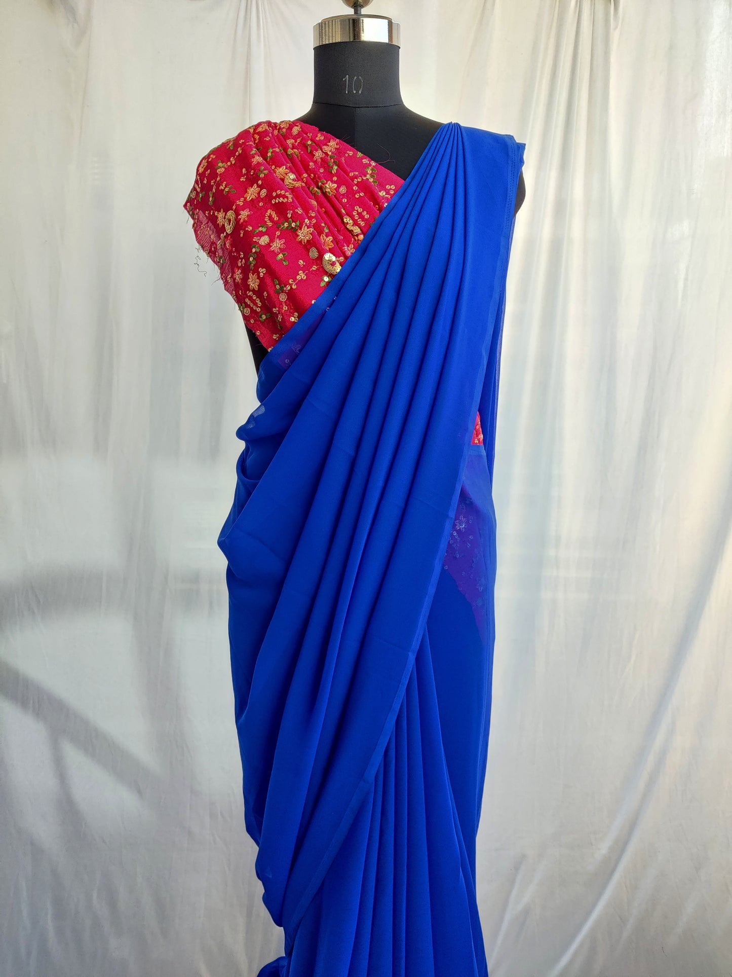 Pure Georgette saree with work blouse/New arrivals