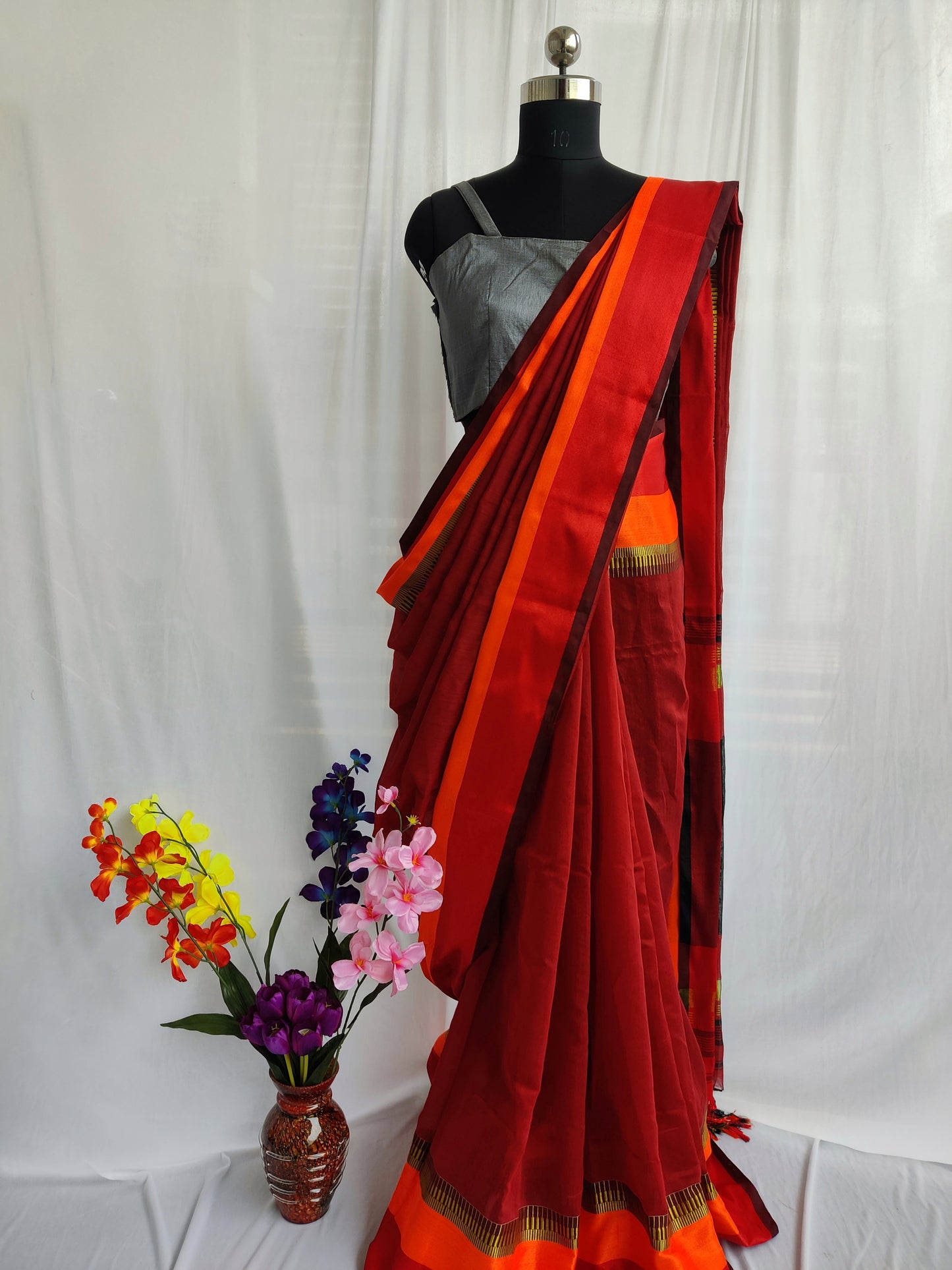 Handwoven silk cotton saree