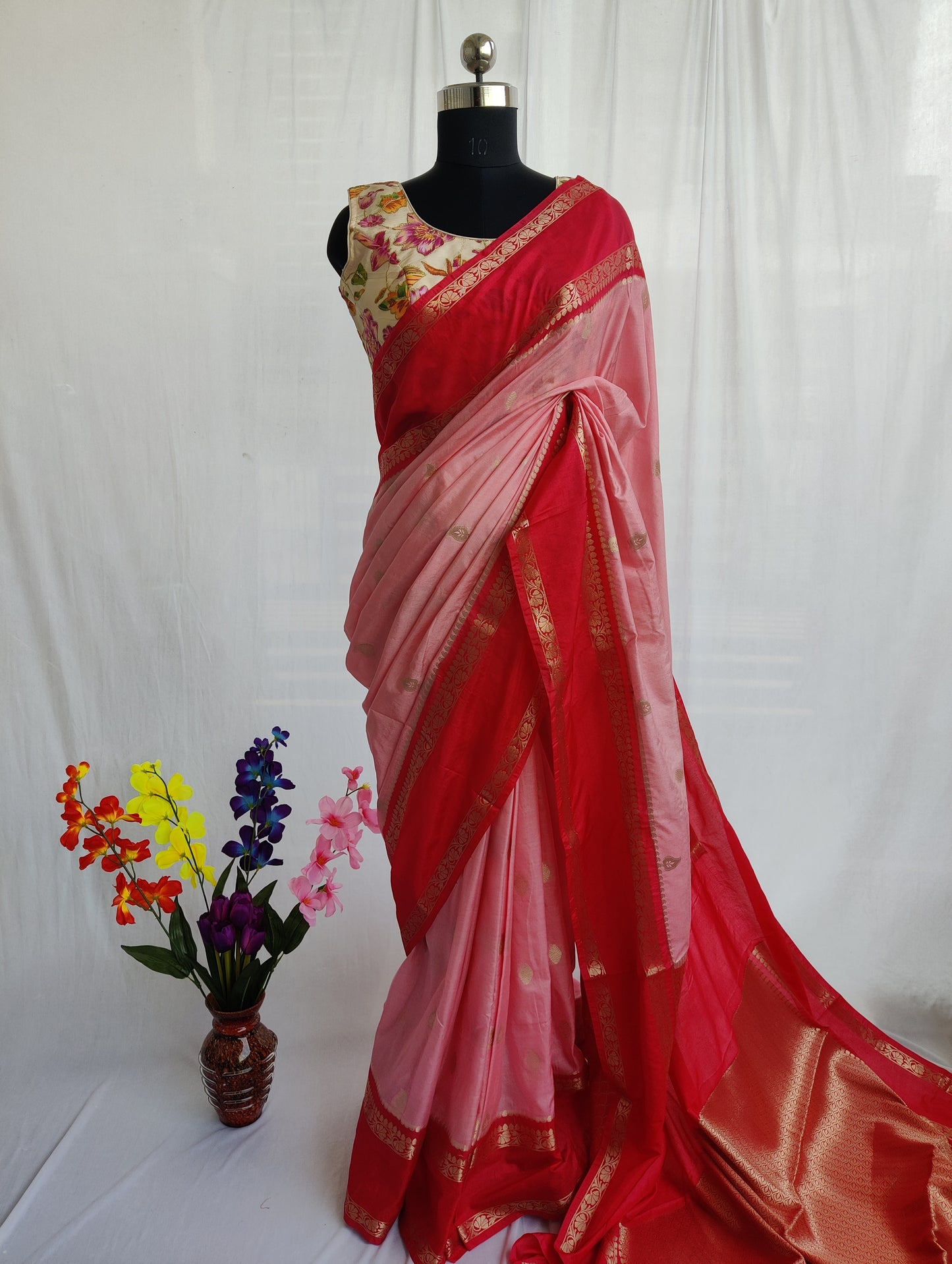 15%OFFSHIVARATRI SALE/Banaras semi katan silk saree