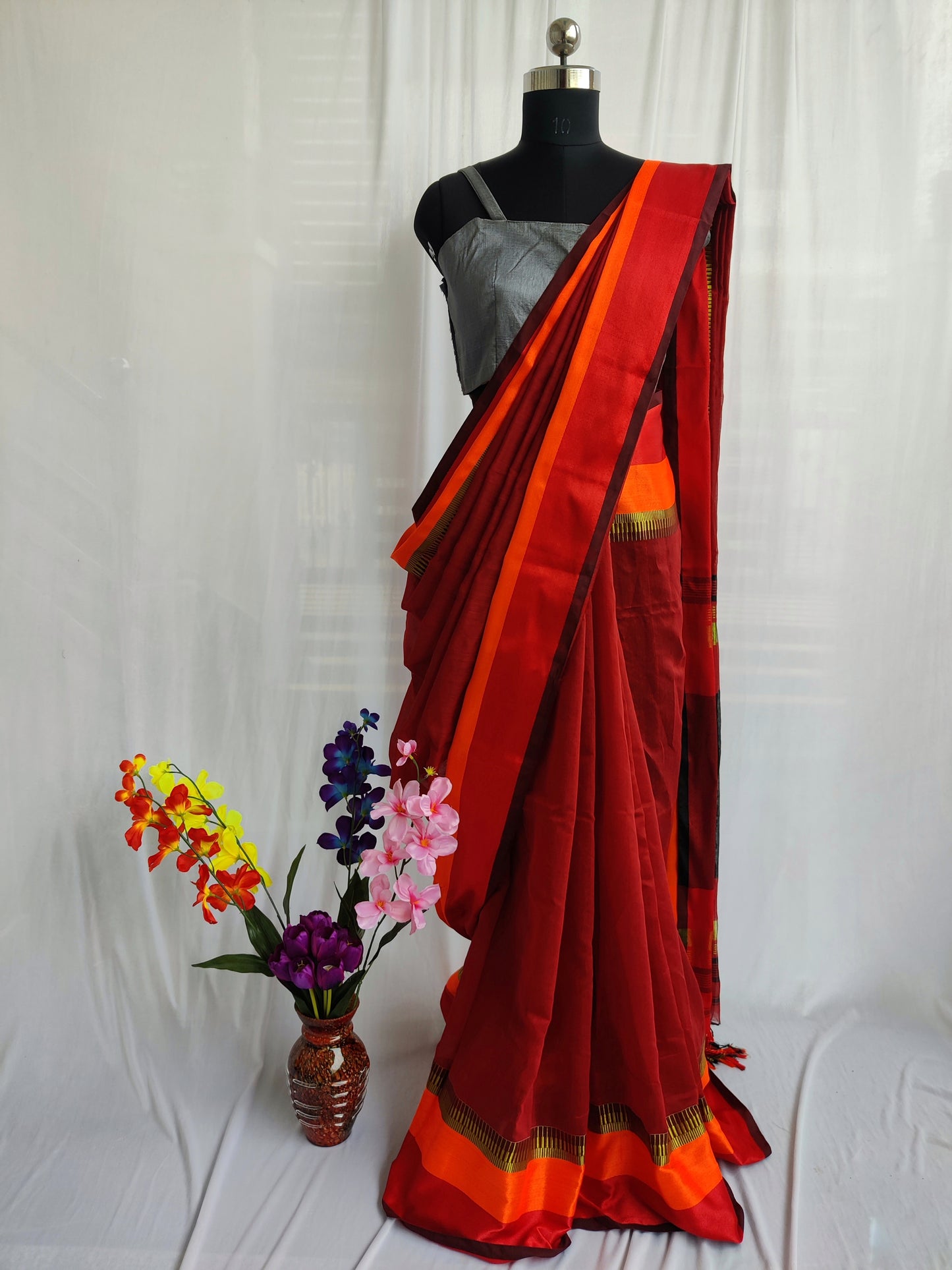 Handwoven silk cotton saree