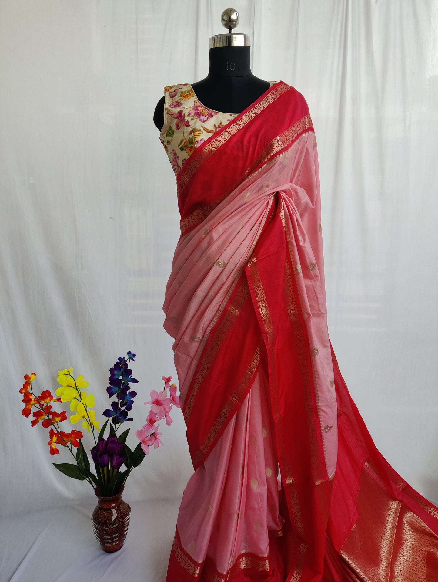 15%OFFSHIVARATRI SALE/Banaras semi katan silk saree