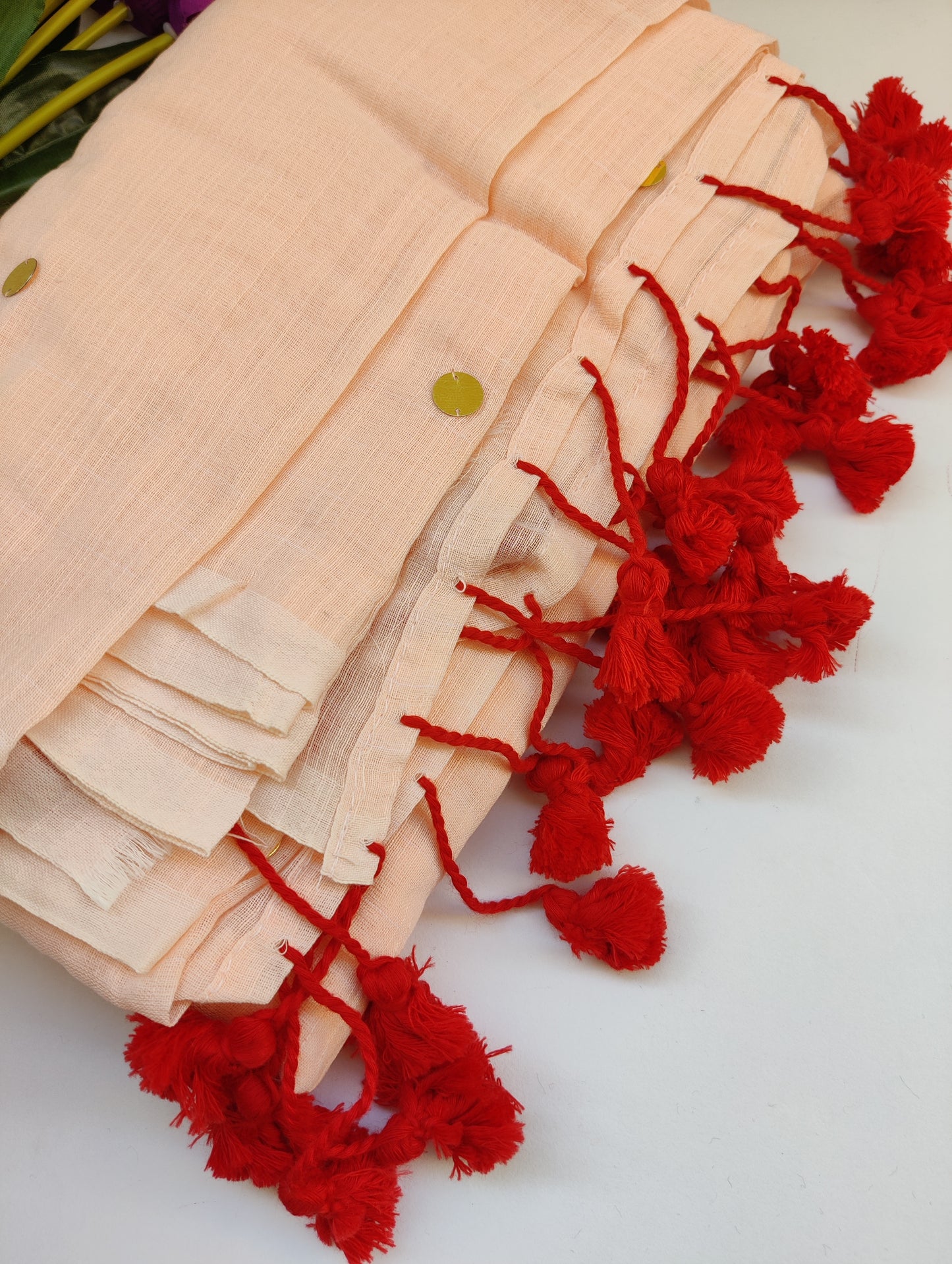 Pure handloom mul cotton saree