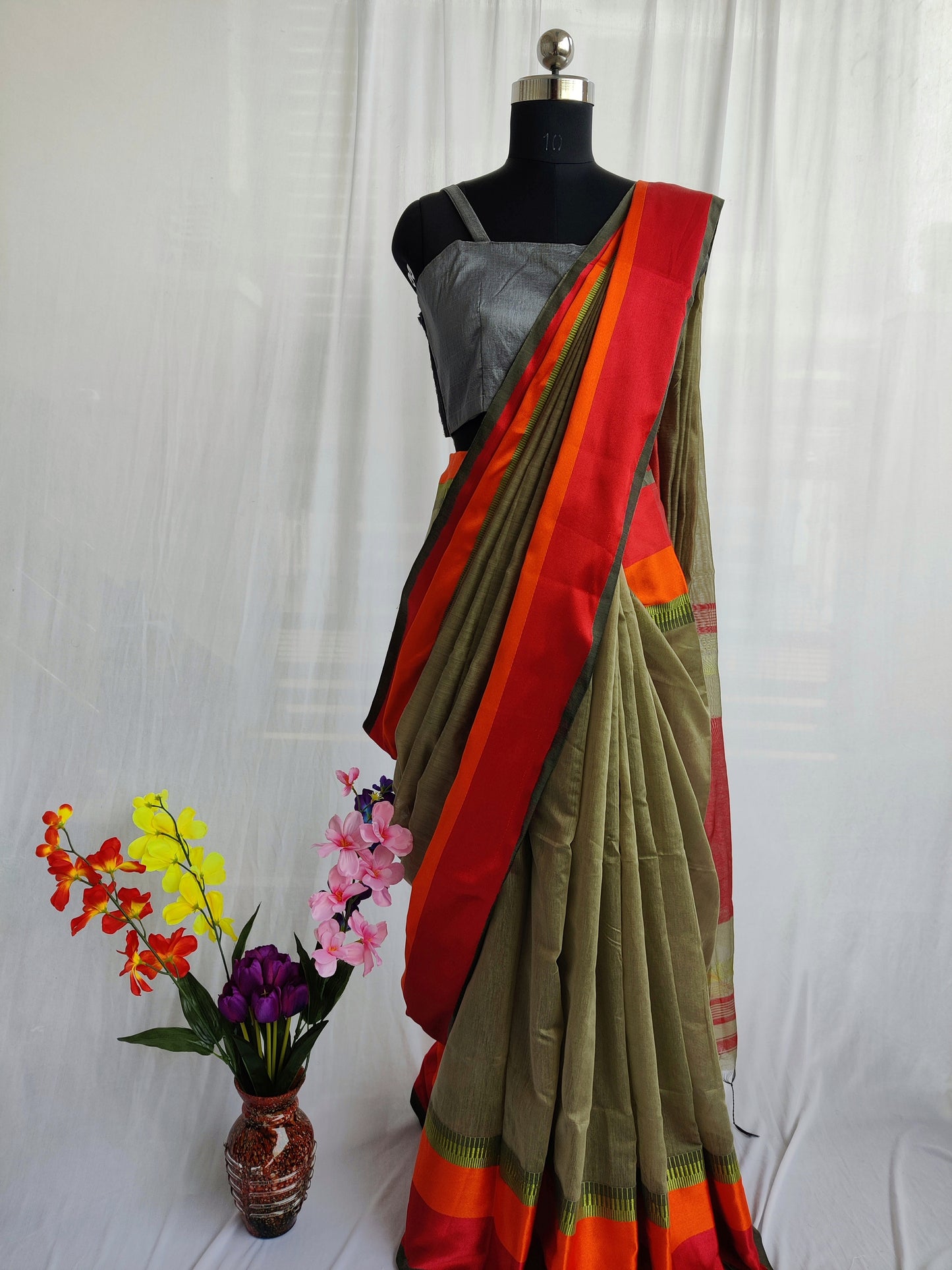 Handwoven silk cotton saree