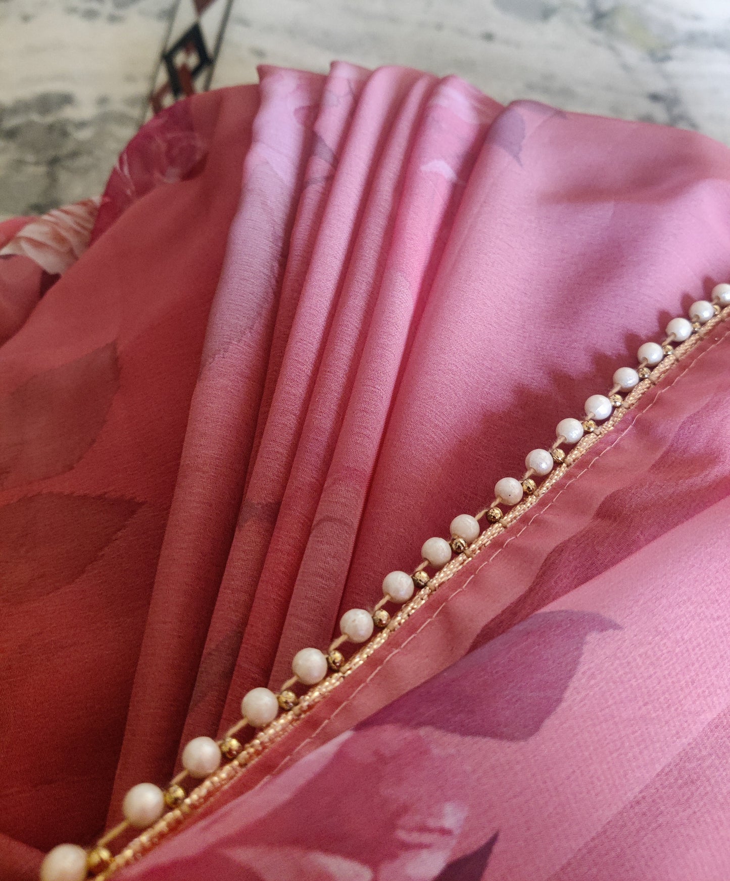 Georgette/Floral saree