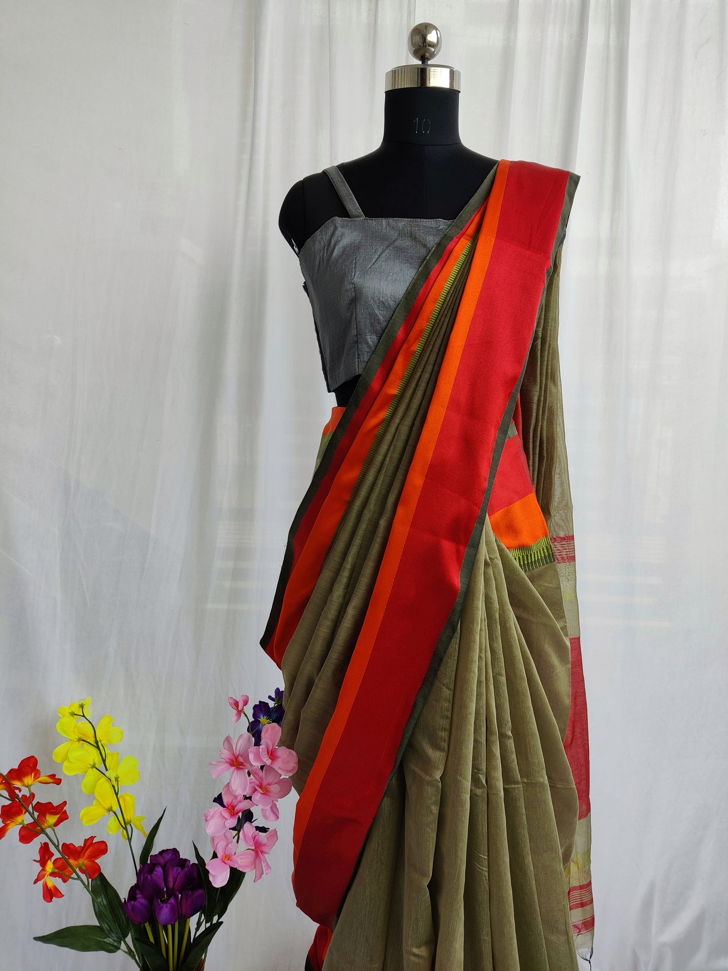 Handwoven silk cotton saree