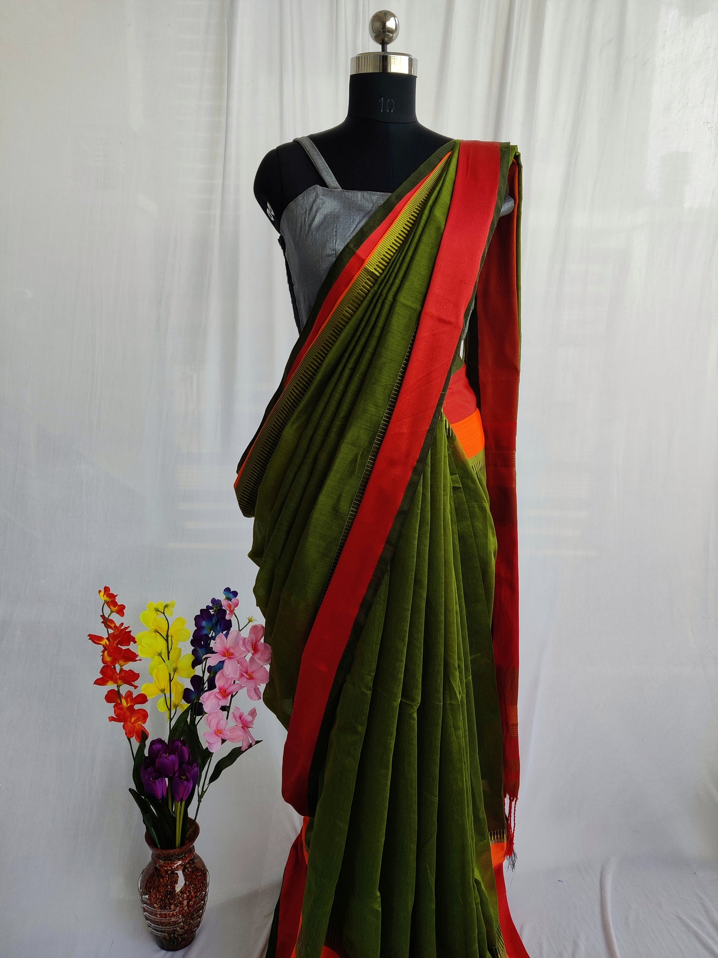 Handwoven silk cotton saree