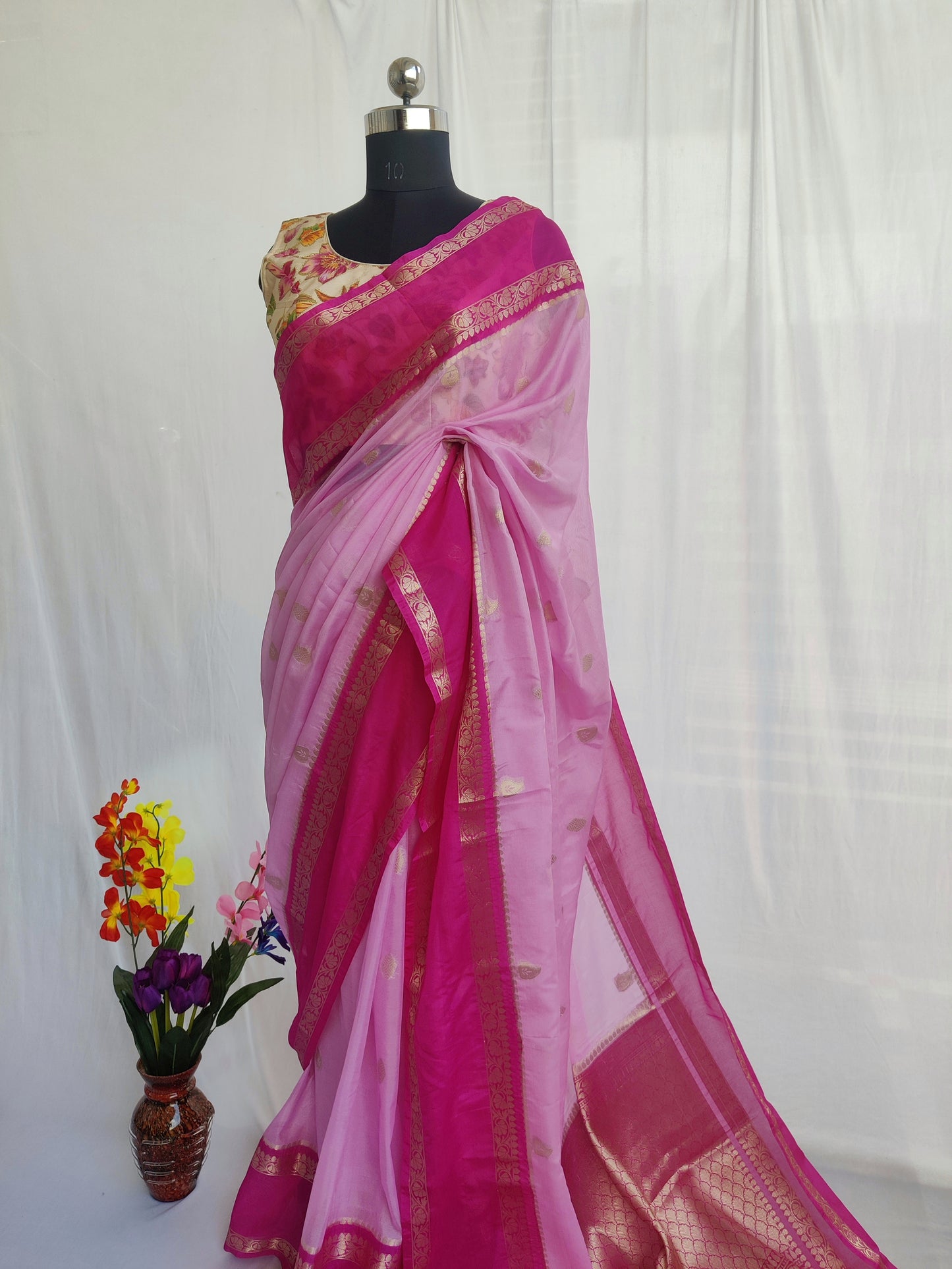 Banaras semi katan silk saree